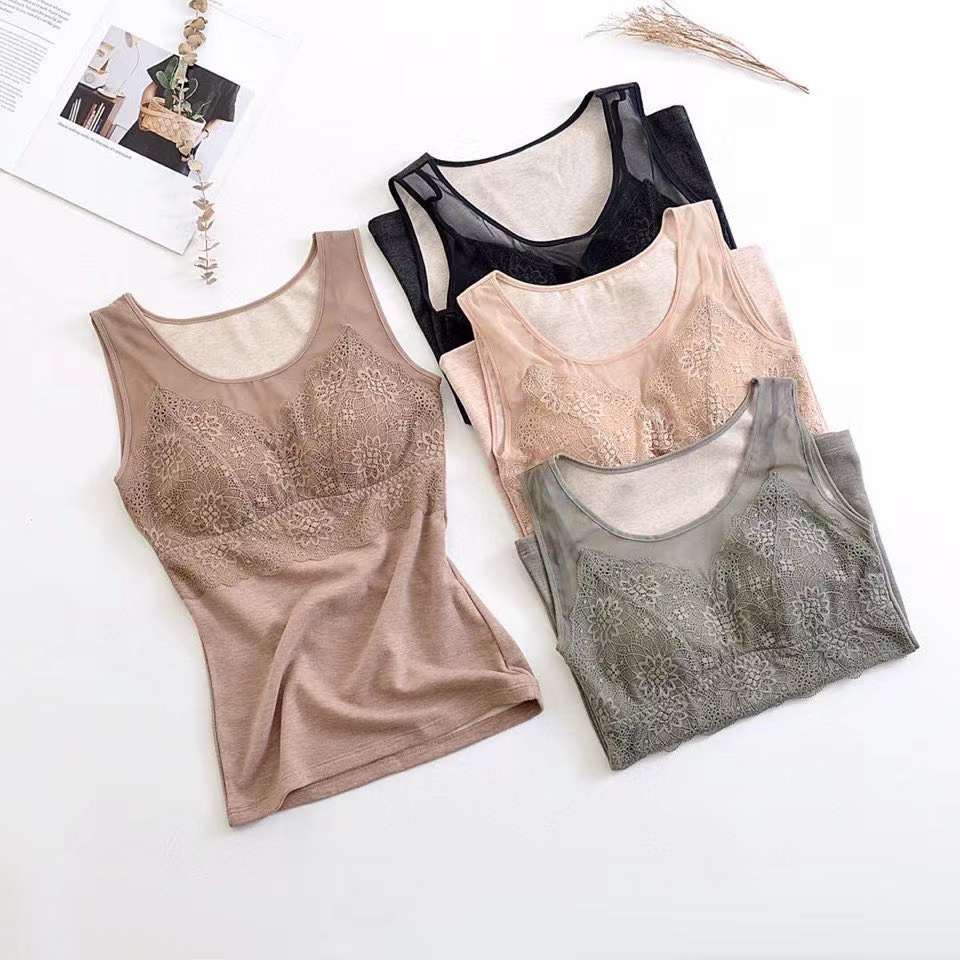 贝莱娅圆领背心无痕拼接保暖