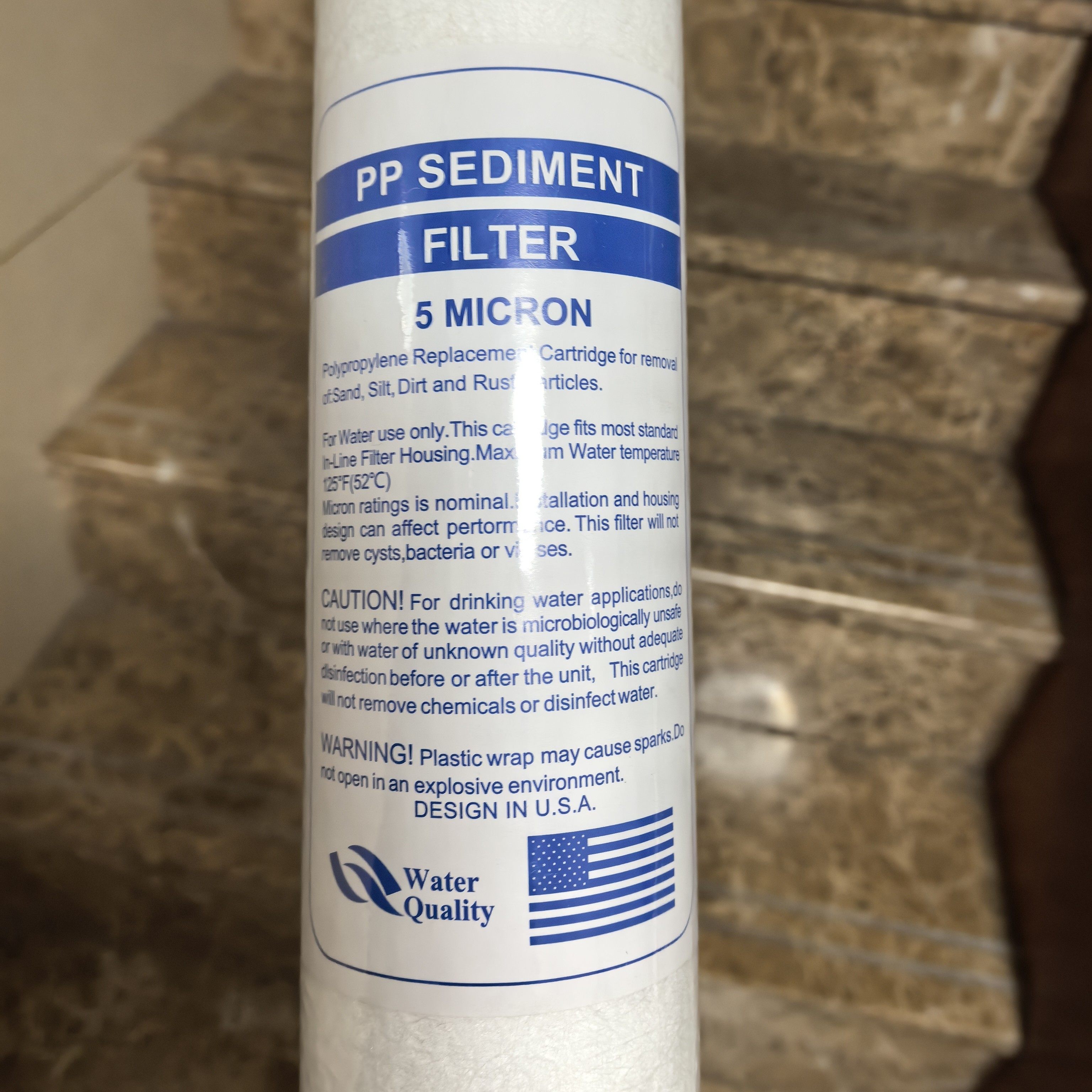 20寸5微米1微米过滤芯Water Quality滤芯美国PP SEDIMENT FILTER
