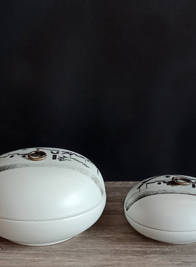中式风陶瓷罐门厅水墨软装饰品