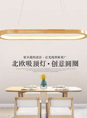 现代简约个性跑道灯客厅吧台书房餐厅走廊椭圆实木餐吊灯具D5108