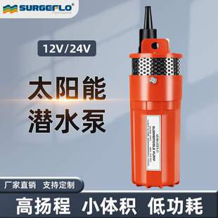 SP-12太阳能深井潜水泵24v小型直流电动70米高扬程抽水泵