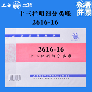 明细账本账页活页明细账 100张 16十三栏明细分类账财务会计用品多栏式 立信2616 本