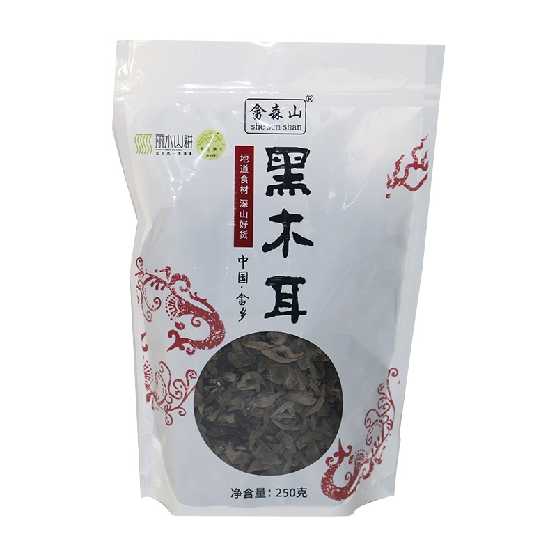 畲乡景宁椴木黑木耳丽水高山秋木耳肉厚无根250g