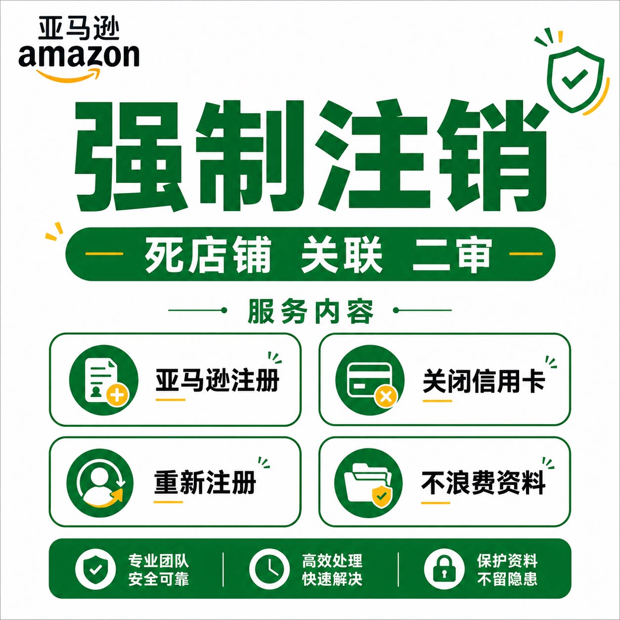 亚马逊店铺注销处理 死店铺关联合规申诉账号问题解决图片