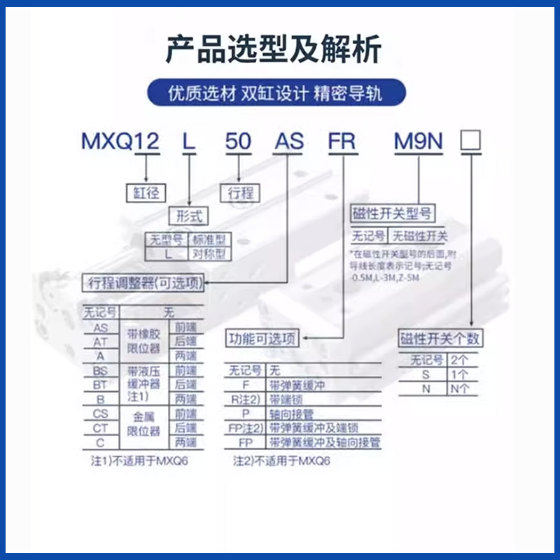 新款型/MXQ系列/气动滑台