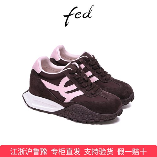 fed运动休闲鞋夏季新款女鞋时尚德训鞋厚底增高阿甘鞋女款ZC579