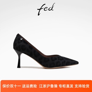 fed新款细跟高跟尖头时装鞋优雅女鞋浅口单鞋商场同款S0306-ZC731