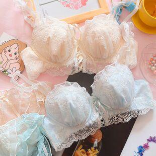 花嫁公主~仙女内衣日系蕾丝系带小胸聚拢甜美可爱萝莉少女文胸bra