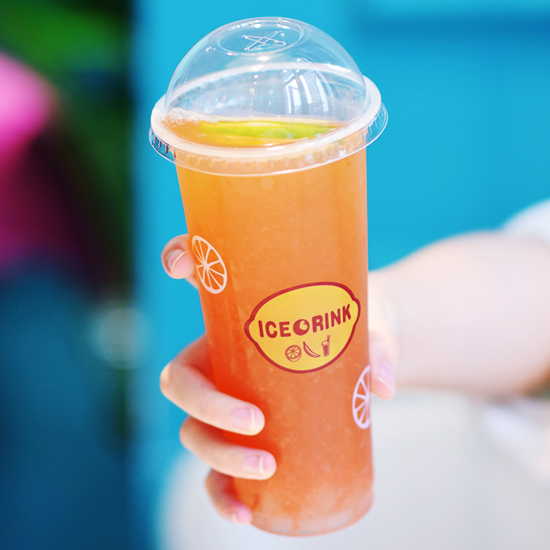 口径透明700ml商用外卖塑料杯