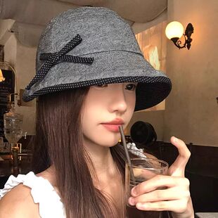 特猫柔｜出口日韩定制款*卷边遮阳太阳帽出游盆帽透气小礼帽