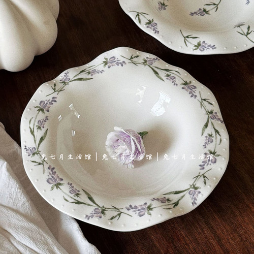中古法式裙摆甜品盘ins风