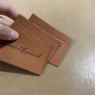 真皮皮标logo定制 头层牛皮手工标 DIY标签吊牌制作 服装真皮皮标