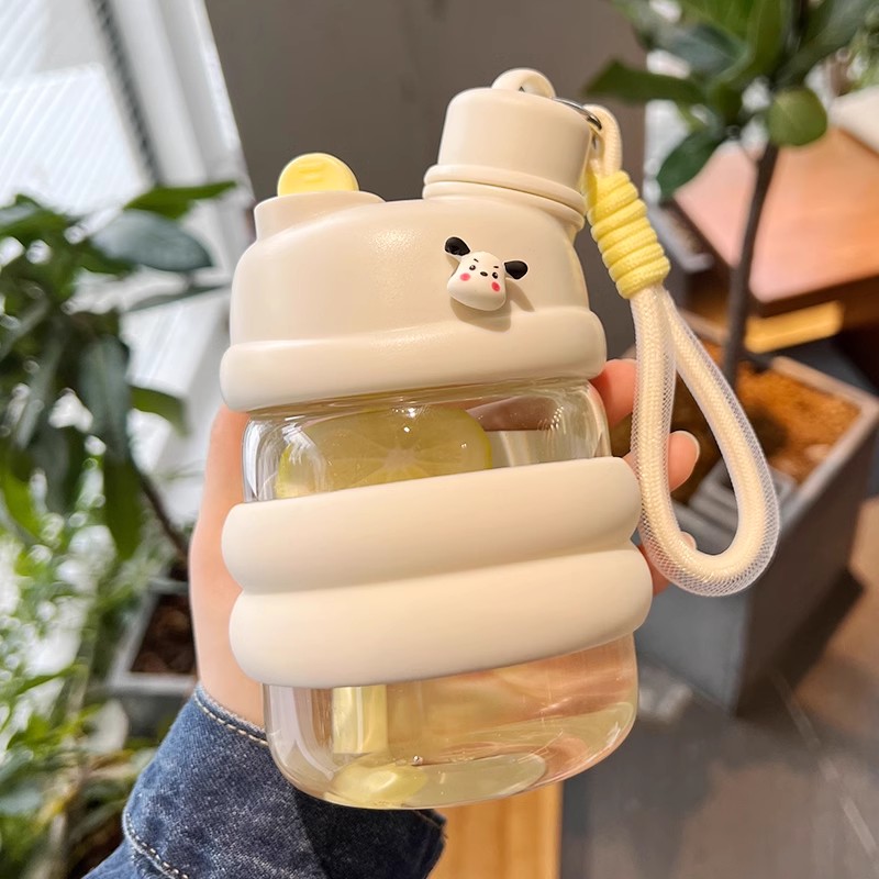 吸管玻璃杯办公室泡茶杯