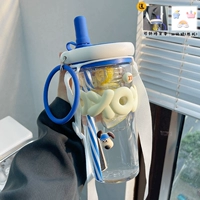 Синий бежевый чехол, наклейка, 800 мл, 3D