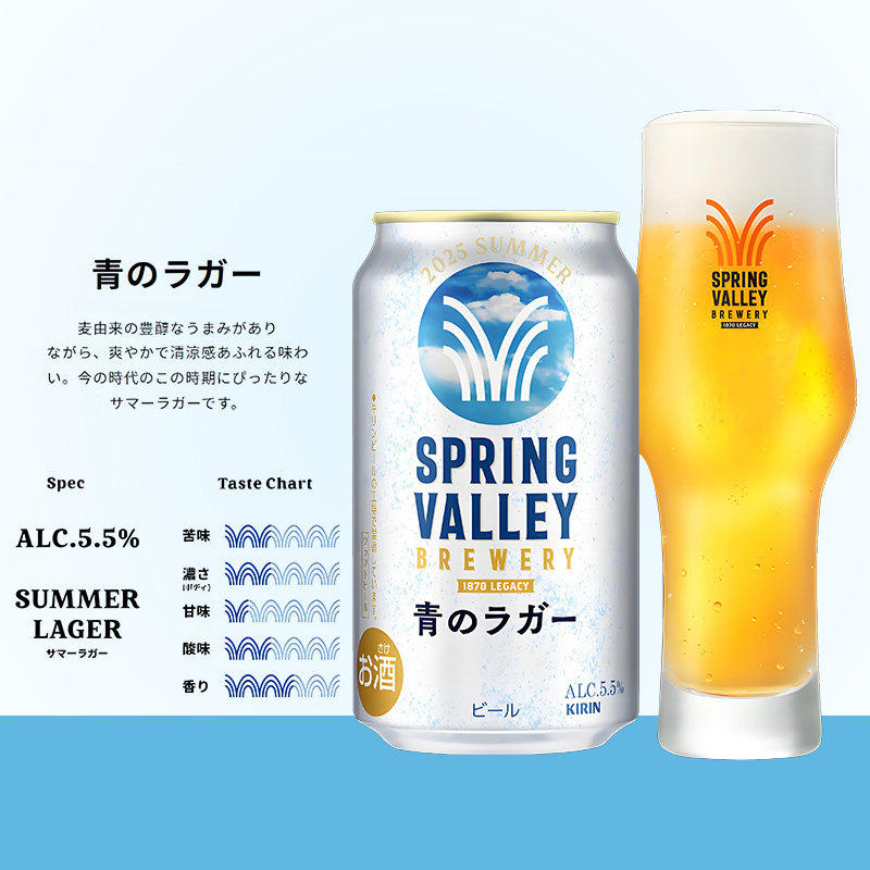 【25.6产】麒麟啤酒春谷青色拉格啤酒2025夏季限定日本进口350ml,酒类,啤酒,淘宝优惠券,粉丝福利购,淘宝优惠卷
