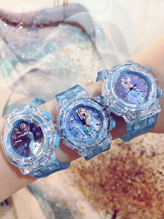 冰雪奇缘2 新款儿童手表 闪灯表女童学生玩具时针表时装表 正品