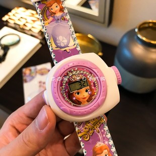 日本代购 苏菲亚公主投影手表女童儿童玩具电子手表公主索菲亚发光