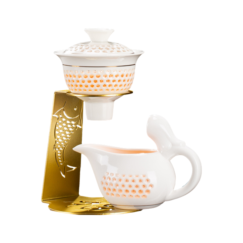 陶瓷茶具套装半全自动玲珑冲泡