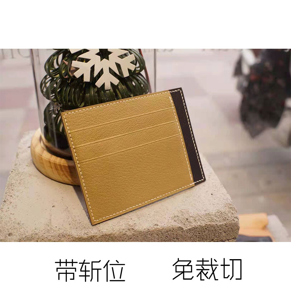 圆点手作驾照证件卡包薄款多层次卡夹手工皮具模板图纸版型免裁切