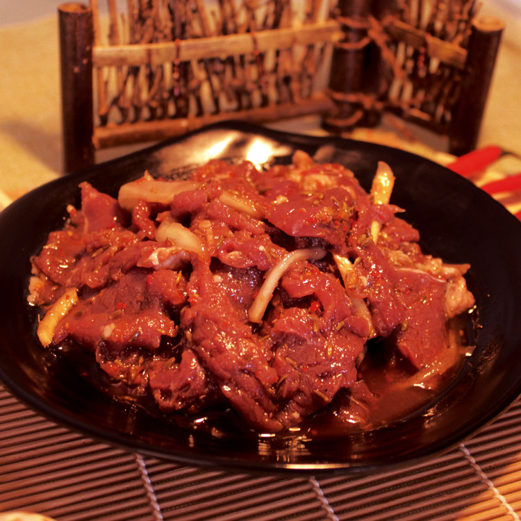 秘制黄牛肉 东北烤肉 韩国烤肉新鲜食材 韩式烧烤 户外腌制半成品