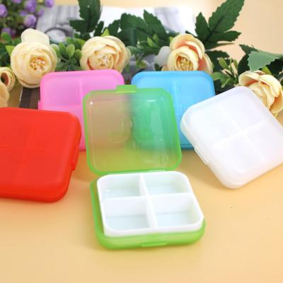 Capsule-shaped plastic box for storing small parts, buttons,