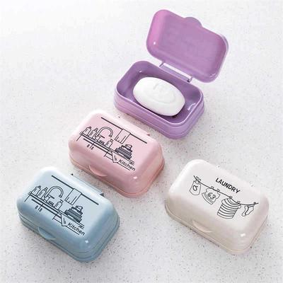 Bathroom Home Covered Integrated Soap Dish with Drain, Simpl