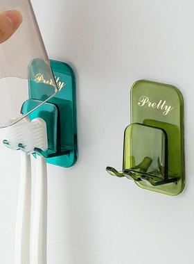 A minimalist toothbrush holder that doesn't require drilling