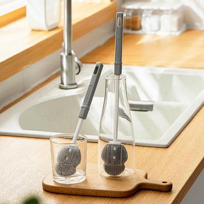 Long-handled silicone cleaning brush for home use, specifica