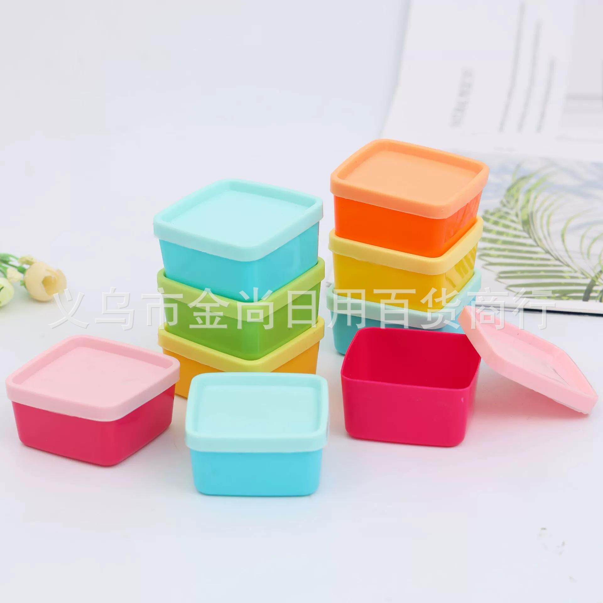 Rainbow-colored candy, nuts, and small snacks mini storage b