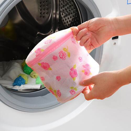 Korean Version Fine Mesh Printed Bra Wash Bag, Underwear and