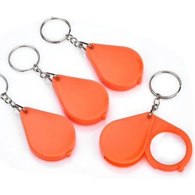 Exclusive mini foldable magnifying glass with keychain for r