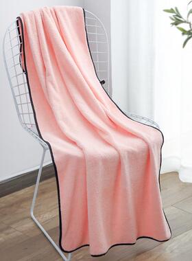 Coral Fleece Water-Absorbent Bath Towel, Quick-Dry Extra Lar
