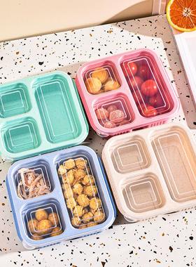 Wheat straw three-compartment snack box, dry fruit plate, sn