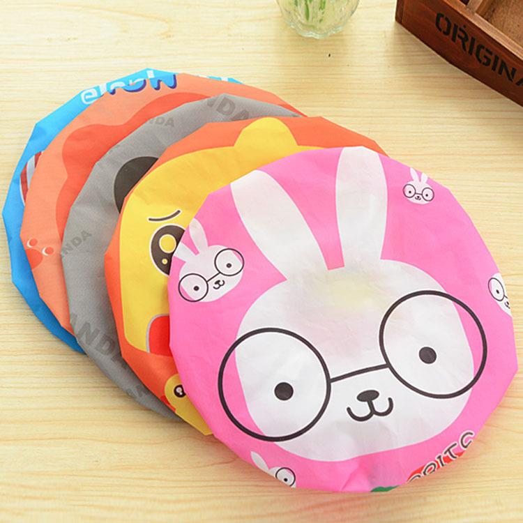 Cute Cartoon Bathing Cap - Japanese Style Waterproof Shower