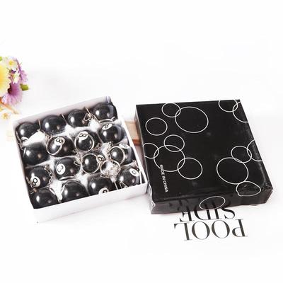 Unique Creative Large Billiard Keychain Black 8 Ball Keyring