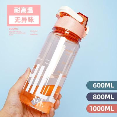 Large Capacity Sports Water Bottle, Heat-Resistant Transpare
