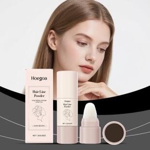 HOEGOA Deep Brown Volumizing Hairline Powder, Hairline Conce