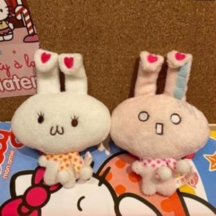 Japanese niche super cute vintage rabbit plush toy, adorable