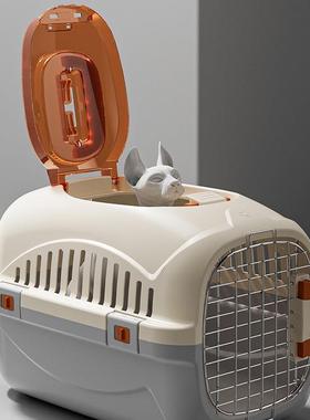 Pet Airline Carrier for Cats, Portable Handbag with Skylight