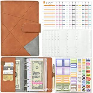novel budget book cash saving wallet binder money