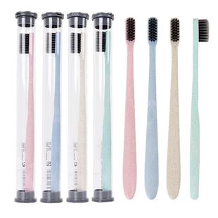 Adult-sized household toothbrush with soft bristles, designe