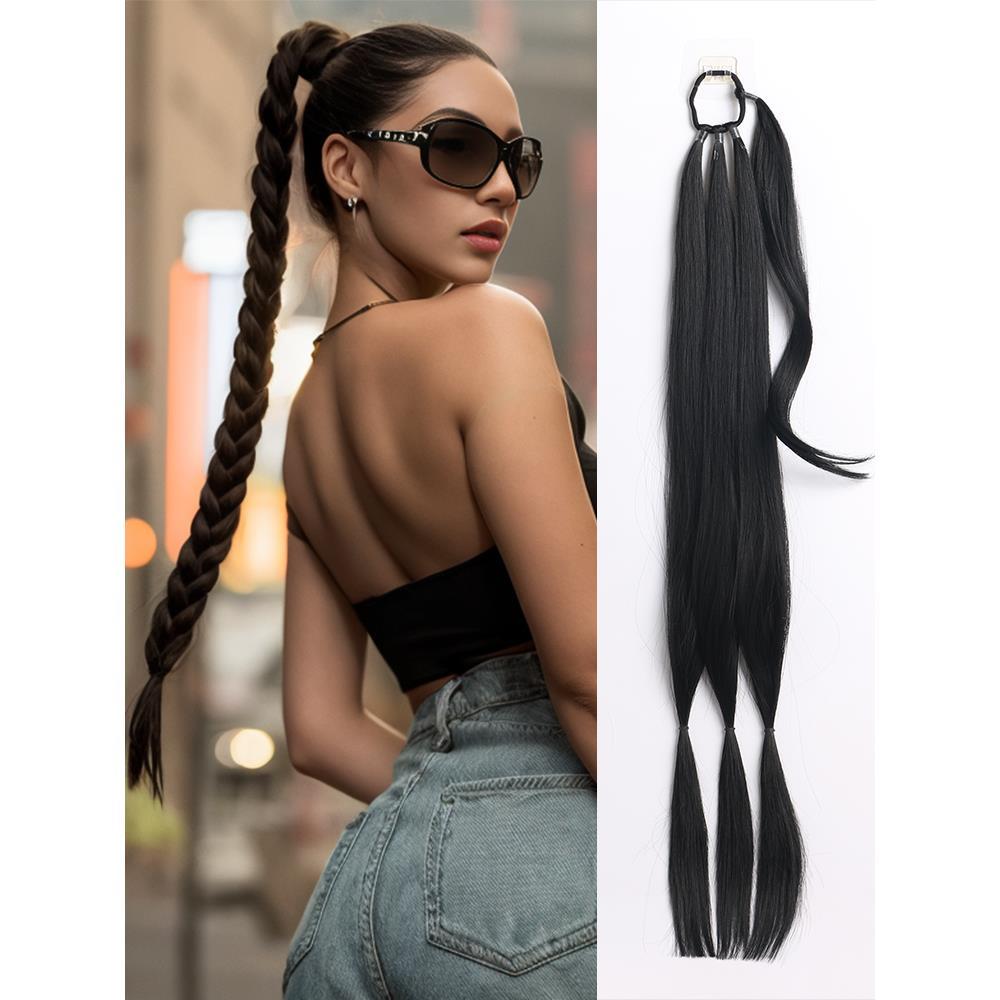 Ponytail Extension缠绕式接发马尾辫子鱼骨辫拳击辫假发自然逼真