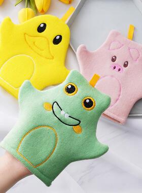 Children's bath towel that is gentle on the skin, specially