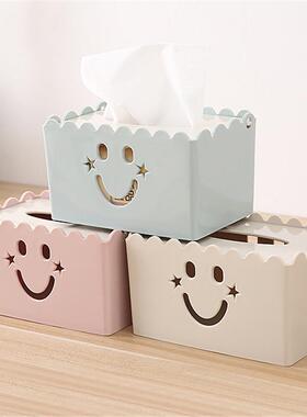 Smiling Face Living Room Tissue Box, Tabletop Tissue Dispens