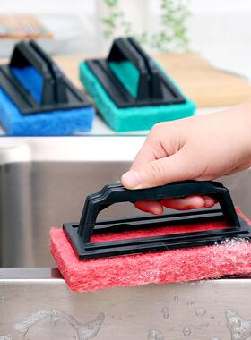 Sponge bath brush with handle, countertop brush, stovetop br
