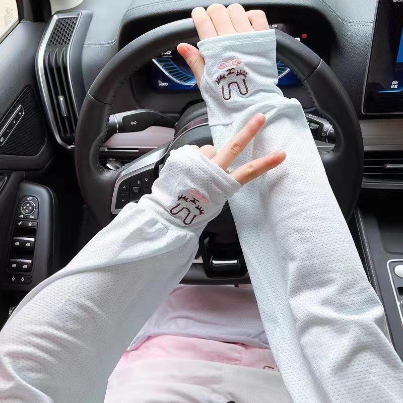 New Rabbit Design Sun Protection Ice Sleeves for Summer, Wom