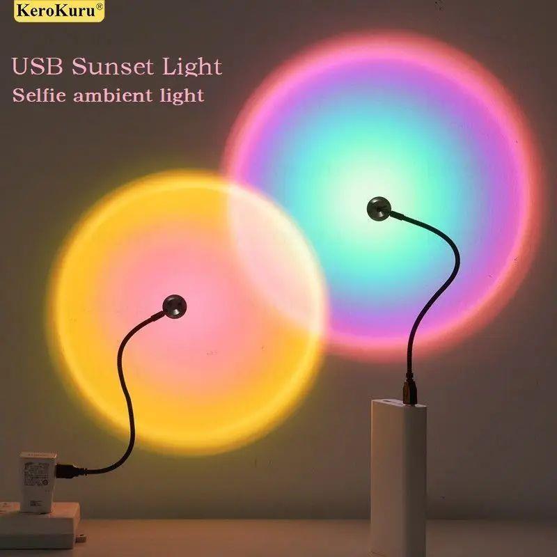 Kerokuru USB Sunset Light Lamp Self Photography Light LED Ra