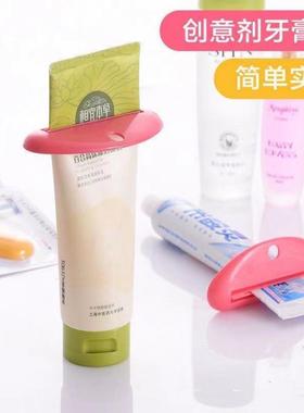 A creative manual toothpaste squeezer, also suitable for dis