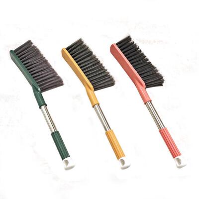 Bed Brush for Home Use, Long-Handled Soft Bristle Brush for