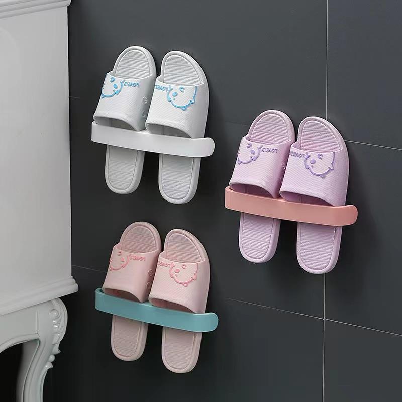 Bathroom No-Drilling Slipper Rack Wall-Mounted Drip-Dry Stor